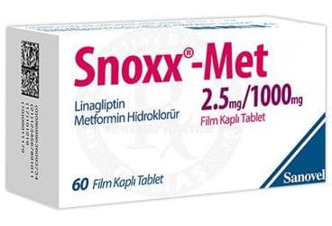 SNOXX-MET 2.5 MG/1000 MG FILM KAPLI TABLET İlaç Görseli