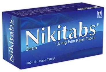NIKITABS 1,5 MG FILM KAPLI TABLET (100 ADET) İlaç Görseli