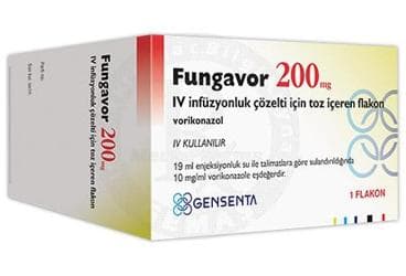 FUNGAVOR 200 MG IV INFUZYON COZELTI ICIN TOZ ICEREN FLAKON İlaç Görseli
