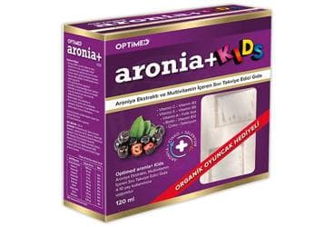 OPTIMED ARONIA+ KIDS ARONIYA EKSTRAKTI VE MULTIVITAMIN ICEREN SIVI TAKVIYE EDICI GIDA 120 ml şişe İlaç Görseli