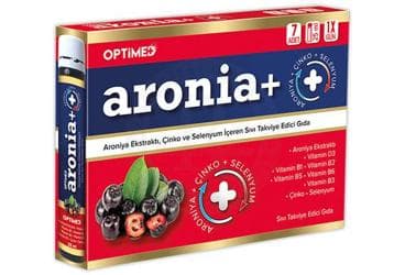 OPTIMED ARONIA+ ARONIYA EKSTRAKTI, CINKO VE SELENYUM ICEREN SIVI TAKVIYE EDICI GIDA 7x25 ml şişe İlaç Görseli