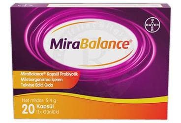 MIRABALANCE PROBIYOTIK MIKROORGANIZMA ICEREN TAKVIYE EDICI GIDA 20 kapsül İlaç Görseli