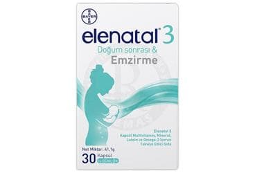 ELENATAL 3 MULTIVITAMIN, MINERAL VE OMEGA 3 ICEREN KAPSUL 30 kapsül İlaç Görseli
