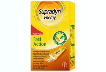 SUPRADYN ENERGY FAST ACTION MULTIVITAMIN, MINERAL VE KOENZIM Q10 ICEREN SASE 10 saşe İlaç Görseli