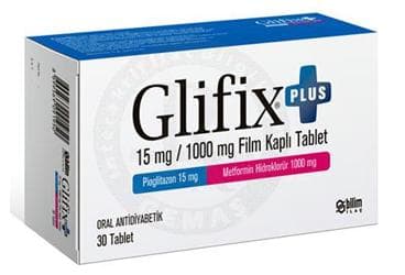 GLIFIX PLUS 15/1000 MG 30 FILM KAPLI TABLET İlaç Görseli