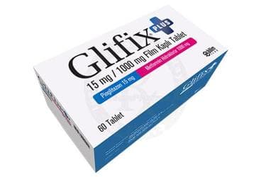 GLIFIX PLUS 15/1000 MG FILM KAPLI TABLET (60 TABLET) İlaç Görseli