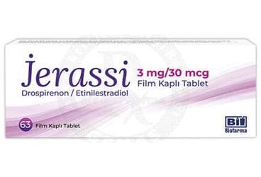 JERASSI 3 MG / 30 MCG FILM KAPLI TABLET (63 TABLET) İlaç Görseli
