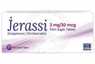 JERASSI 3 MG / 30 MCG FILM KAPLI TABLET (21 TABLET) İlaç Görseli