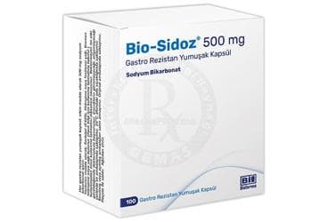 BIO-SIDOZ 500 MG GASTRO REZISTAN YUMUSAK KAPSUL (100 KAPSUL) İlaç Görseli