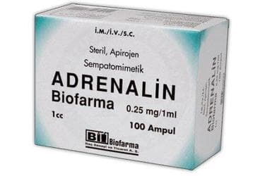 ADRENALIN BIOFARMA 0,25 MG/1 ML 100 AMPUL İlaç Görseli