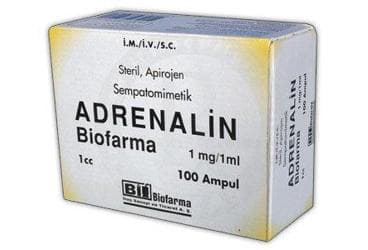 ADRENALIN BIOFARMA 1 MG/1 ML  100 AMPUL İlaç Görseli
