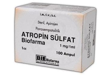 ATROPIN SULFAT BIOFARMA 1MG/1 ML  100 AMPUL İlaç Görseli