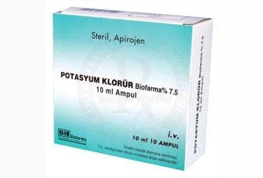 POTASYUM KLORUR BIOFARMA %7.5 10 ML 10 AMPUL İlaç Görseli