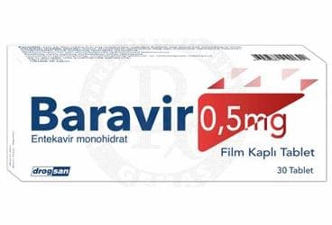 BARAVIR 0,5 MG FILM KAPLI TABLET İlaç Görseli