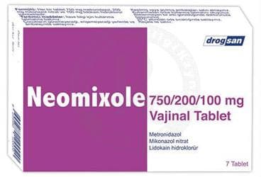 NEOMIXOLE 750/200/100 MG VAJINAL TABLET İlaç Görseli
