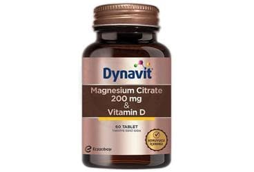 DYNAVIT MAGNESIUM CITRATE&VITAMIN D TAKVIYE EDICI GIDA 60 tablet İlaç Görseli