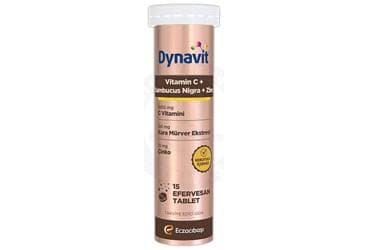 DYNAVIT VITAMIN C, SAMBUCUS NIGRA VE CINKO ICEREN EFERVESAN TABLET 15 tablet İlaç Görseli