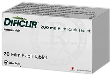 DIFICLIR 200 MG FILM KAPLI TABLET (20 TABLET) İlaç Görseli