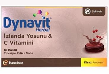 DYNAVIT HERBAL IZLANDA YOSUNU & C VITAMINI ICEREN PASTIL 16 pastil İlaç Görseli