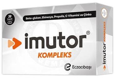 IMUTOR KOMPLEKS BETA-GLUKAN, EKINEZYA, PROPOLIS, C VITAMINI VE CINKO ICEREN TAKVIYE EDICI GIDA 30 kapsül İlaç Görseli