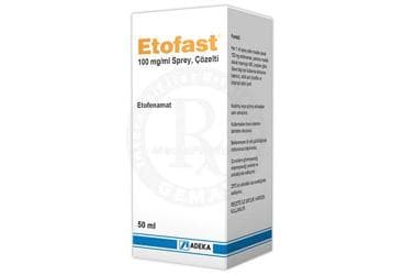 ETOFAST 100 MG/ML SPREY, COZELTI (50 ML) İlaç Görseli