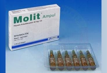 MOLIT 20 MG/ML IM/SC/IV ENJEKSIYONLUK COZELTI (6 ADET) İlaç Görseli