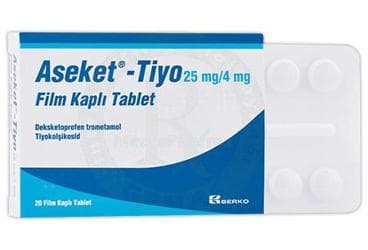ASEKET - TIYO 25 MG/4 MG FILM KAPLI TABLET (20 TABLET) İlaç Görseli