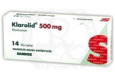 KLAROLID 500 MG FILM TABLET (14 TABLET) İlaç Görseli