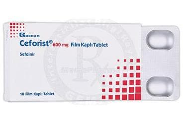 CEFORIST 600 MG FILM KAPLI TABLET (10 TABLET) İlaç Görseli