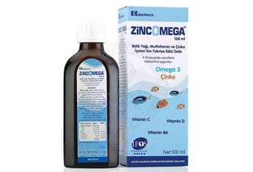 ZINCOMEGA BALIK YAGI, MULTIVITAMIN VE CINKO ICEREN SIVI TAKVIYE EDICI GIDA 100 ml şişe İlaç Görseli