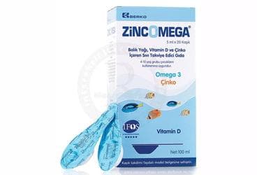 ZINCOMEGA BALIK YAGI, VITAMIN D VE CINKO ICEREN SIVI TAKVIYE EDICI GIDA 20x5 ml kaşık İlaç Görseli