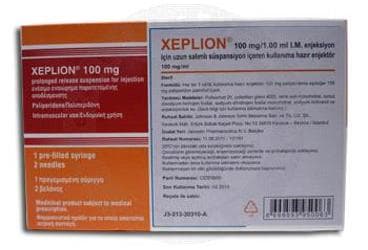 XEPLION 100 MG/1 ML IM ENJEKSIYON ICIN UZUN SALIMLI SUSPANSIYON İlaç Görseli