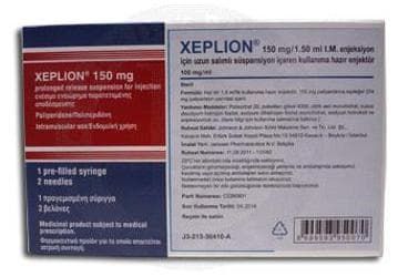 XEPLION 150 MG/1,5 ML IM ENJEKSIYON ICIN UZUN SALIMLI SUSPANSIYON İlaç Görseli