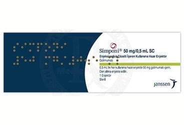 SIMPONI 50 MG/0.5 ML SC ENJEKSIYONLUK COZELTI ICEREN KULLANIMA HAZIR ENJEKTOR (1 ENJEKTOR) İlaç Görseli