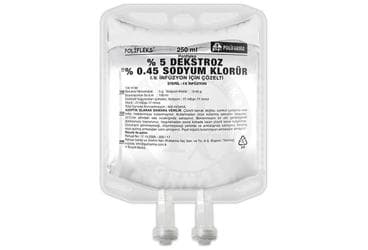 POLIFLEKS %5 DEKSTROZ %0,45 SODYUM KLORUR SOLUSYON 250 ML SETLI PVC TORBA İlaç Görseli