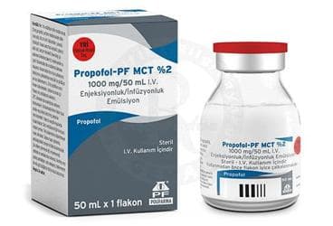 PROPOFOL-PF MCT %2 1000 MG/5 ML. I.V.
ENJEKSIYONLUK/INFUZYONLUK EMULSIYON (1 FLAKON) İlaç Görseli