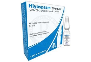 HIYOSPAZM 20 MG/ML IM/SC/IV ENJEKSIYONLUK ÇOZELTI İlaç Görseli