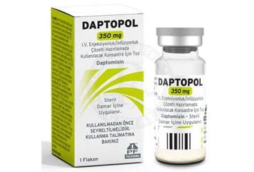 DAPTOPOL 350 MG I.V. ENJEKSIYONLUK/INFUZYONLUK COZELTI HAZIRLAMADA KULLANILACAK KONSANTRE ICIN TOZ İlaç Görseli