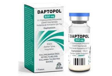DAPTOPOL 500 MG I.V. ENJEKSIYONLUK/INFUZYONLUK COZELTI HAZIRLAMADA KULLANILACAK KONSANTRE ICIN TOZ İlaç Görseli
