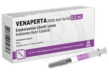 VENAPERTA 2000 ANTI-XA IU/0,2 ML ENJEKSIYONLUK COZELTI ICEREN KULLANIMA HAZIR ENJEKTOR (2 adet) İlaç Görseli