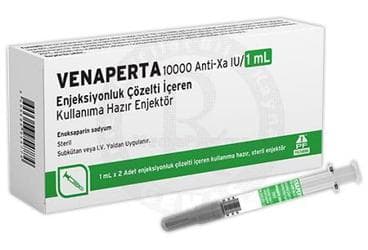 VENAPERTA 10000 ANTI-XA IU/1 ML ENJEKSIYONLUK COZELTI ICEREN KULLANIMA HAZIR ENJEKTOR (2 adet) İlaç Görseli