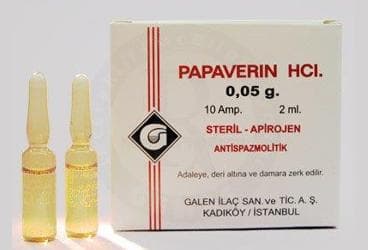PAPAVERINE HCL 0,05 GR 10 AMPUL İlaç Görseli