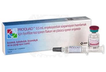 PROQUAD 0,5 ML ENJ. SUSP. HAZIRLAMAK ICIN LIYOFILIZE TOZ ICEREN 1 FLAKON İlaç Görseli