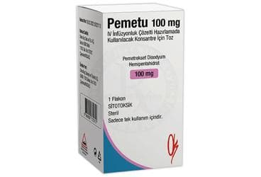 PEMETU 100 MG IV INFUZYONLUK COZELTI HAZIRLAMADA KULLANILACAK KONSANTRE ICIN TOZ (1 FLAKON) İlaç Görseli