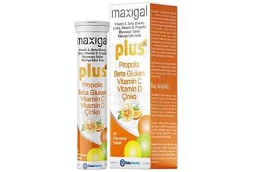 MAXIGAL VITAMIN C, BETA GLUKAN, CINKO, VITAMIN D VE PROPOLIS ICEREN TAKVIYE EDICI GIDA 20 tablet İlaç Görseli