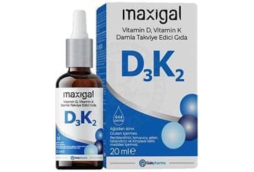 MAXIGAL VITAMIN D, VITAMIN K DAMLA TAKVIYE EDICI GIDA 20 ml şişe İlaç Görseli