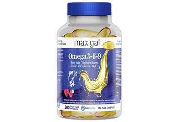 MAXIGAL OMEGA 3-6-9 BALIK YAGI ICEREN TAKVIYE EDICI GIDA KAPSUL 200 kapsül İlaç Görseli