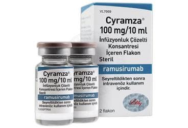 CYRAMZA 100 MG/10 ML INFUZYONLUK COZELTI KONSANTRESI ICEREN 2 FLAKON İlaç Görseli