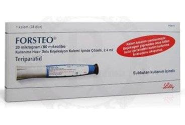 FORSTEO 20 MCG/80 MCL KULLANIMA HAZIR DOLU ENJ. KALEMI ICINDE COZELTI 2,4 ML İlaç Görseli