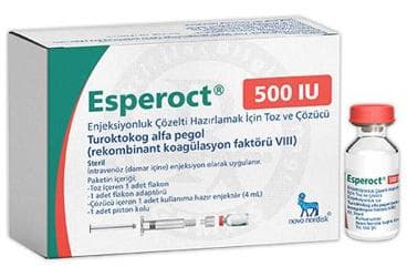 ESPEROCT 500 IU ENJEKSIYONLUK COZELTI HAZIRLAMAK ICIN TOZ VE COZUCU (1 FLAKON) İlaç Görseli